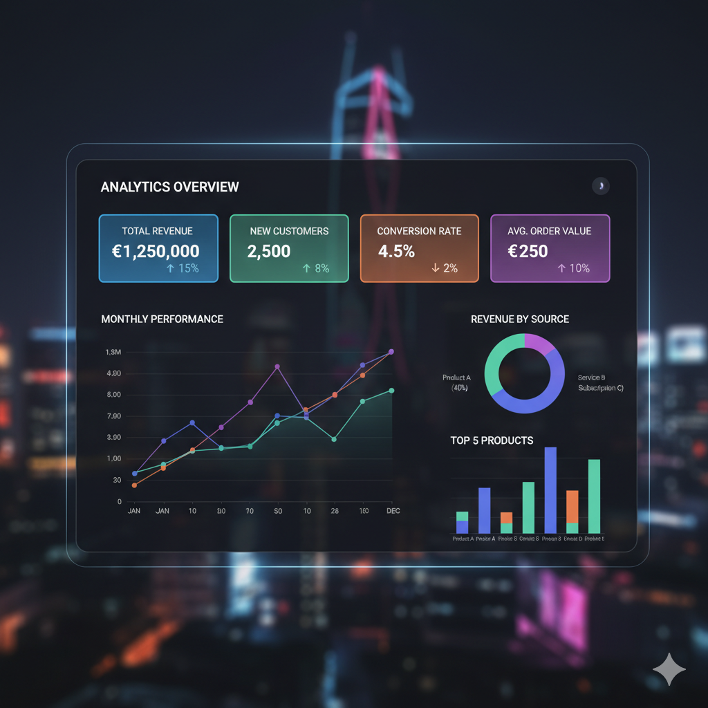 Modern analytics dashboard